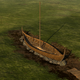 Artist’s depiction of the ship prior to its burial.